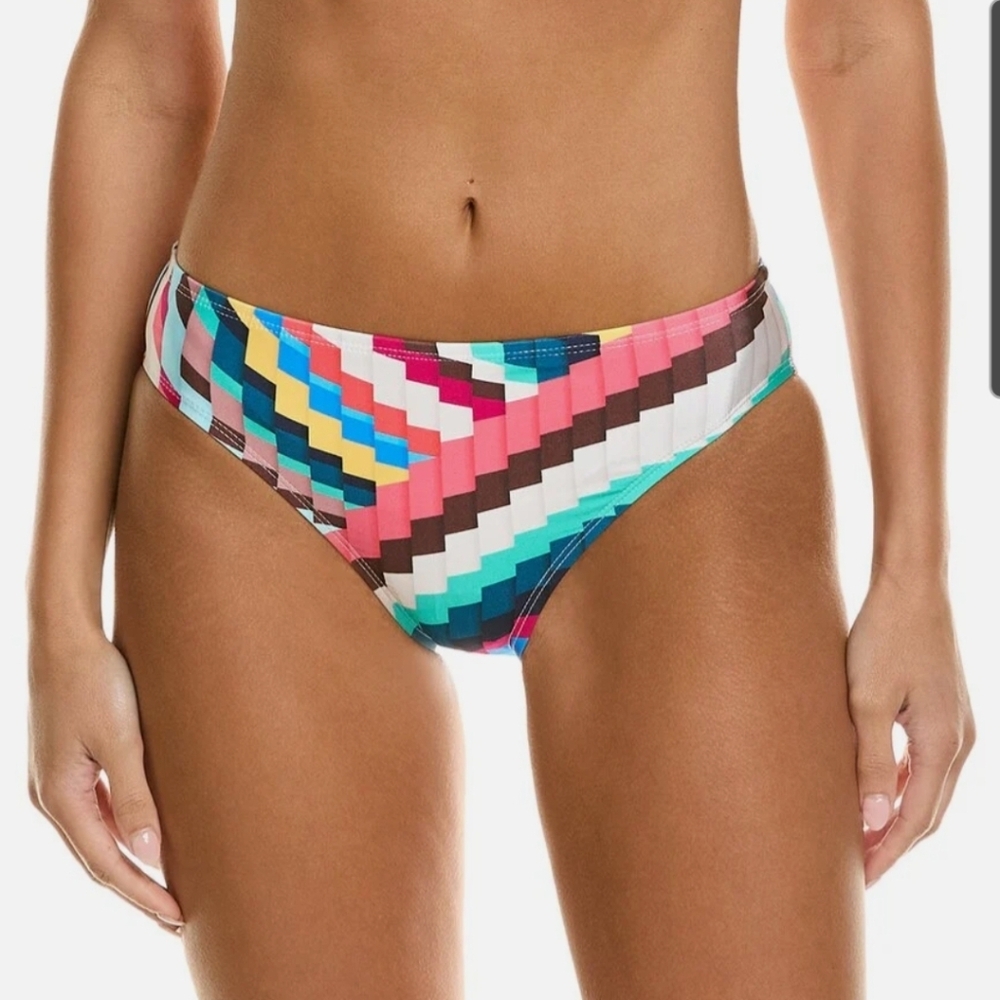La Blanca Multicolor Print Bikini Bottom: Size- 12